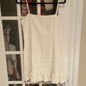 White dress with detailed bottom